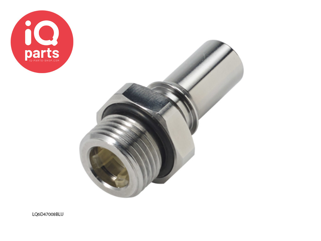CPC LQ6D47008BLU / LQ6D47008RED | Insteeknippel | Verchroomd messing | 1/2" G buitendraad