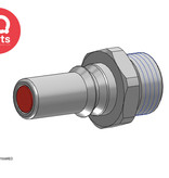 CPC CPC - LQ6D47008BLU / LQ6D47008RED | Coupling Insert | Chrome-plated brass | 1/2" G Male thread (BSPP)