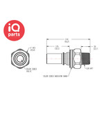 CPC CPC - LQ6D24006BLU / LQ6D24006RED | Coupling Insert | Chrome-plated brass | 3/8" NPT Male thread