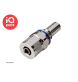 CPC CPC - LQ6D20008BLU / LQ6D20008RED | Coupling Insert | Chrome-plated brass | PTF Nut 12,7 mm (1/2") OD / 9,5 mm (3/8") ID