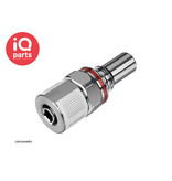 CPC CPC - LQ6D20008BLU / LQ6D20008RED | Coupling Insert | Chrome-plated brass | PTF Nut 12,7 mm (1/2") OD / 9,5 mm (3/8") ID