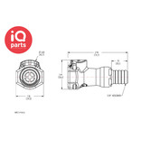 CPC CPC - HFC171012 / HFCD171012 | Coupling Body | Polypropylene | Hose barb 15,9 mm (5/8")