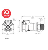 CPC CPC - HFC10612 / HFCD10612 | Coupling Body | Polypropylene | 3/8" NPT Pipe thread