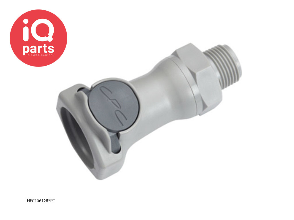 CPC HFC10612BSPT / HFCD10612BSPT | Kupplung | Polypropylen | 3/8" BSPT Außengewinde