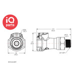 CPC CPC - HFC10612BSPT / HFCD10612BSPT | Coupling Body | Polypropylene | 3/8" BSPT Pipe thread