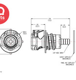 CPC CPC - HFC16612 / HFCD16612 | Coupling Body | Panel mount | Hose barb 9,5 mm (3/8")