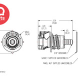 CPC CPC - HFC16612 / HFCD16612 | Coupling Body | Panel mount | Hose barb 9,5 mm (3/8")