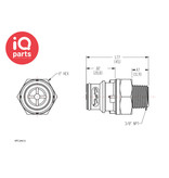 CPC CPC - HFC24612 / HFCD24612 | Coupling Insert | Polypropylene | 3/8" NPT Pipe thread