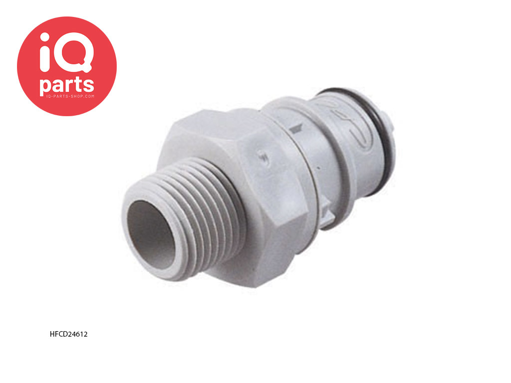 CPC HFC24612 / HFCD24612 | Insteeknippel | Polypropyleen | 3/8" NPT buitendraad