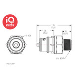 CPC CPC - HFC24612BSPT / HFCD24612BSPT | Coupling Insert | Polypropylene | 3/8" BSPT Pipe thread