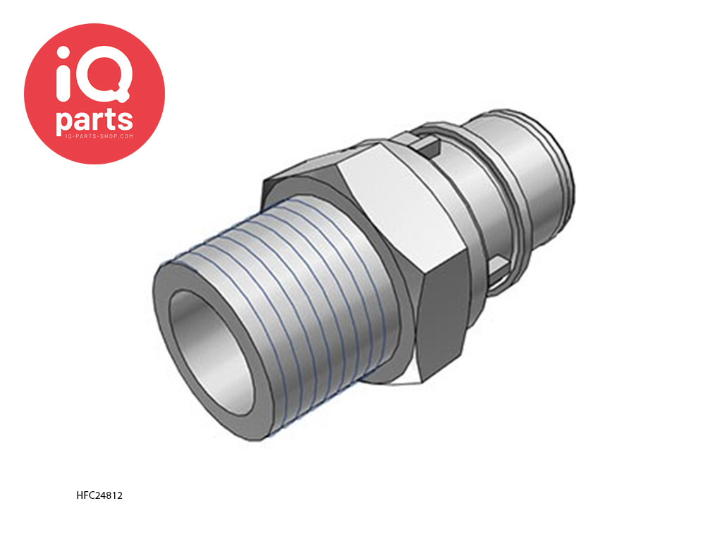 CPC HFC24812 / HFCD24812 | Insteeknippel | Polypropyleen | 1/2" NPT buitendraad