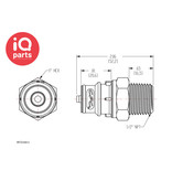 CPC CPC - HFC24812 / HFCD24812 | Coupling Insert | Polypropylene | 1/2" NPT Pipe thread