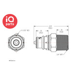 CPC CPC - HFC241212 / HFCD241212 | Coupling Insert | Polypropylene | 3/4" NPT Pipe thread