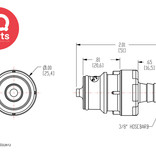 CPC CPC - HFC22612 / HFCD22612 | Coupling Insert | Polypropylene | 9,5 mm (3/8") Hose barb