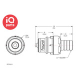 CPC CPC - HFC22812 / HFCD22812 | Coupling Insert | Polypropylene | 12,7 mm (1/2") Hose barb