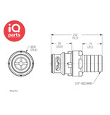 CPC CPC - HFC221012 / HFCD221012 | Coupling Insert | Polypropylene | 15,9 mm (5/8") Hose barb