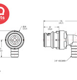 CPC CPC - HFC23612 / HFCD23612 | Elbow Coupling Insert | Polypropylene | 9,5 mm (3/8") Hose barb