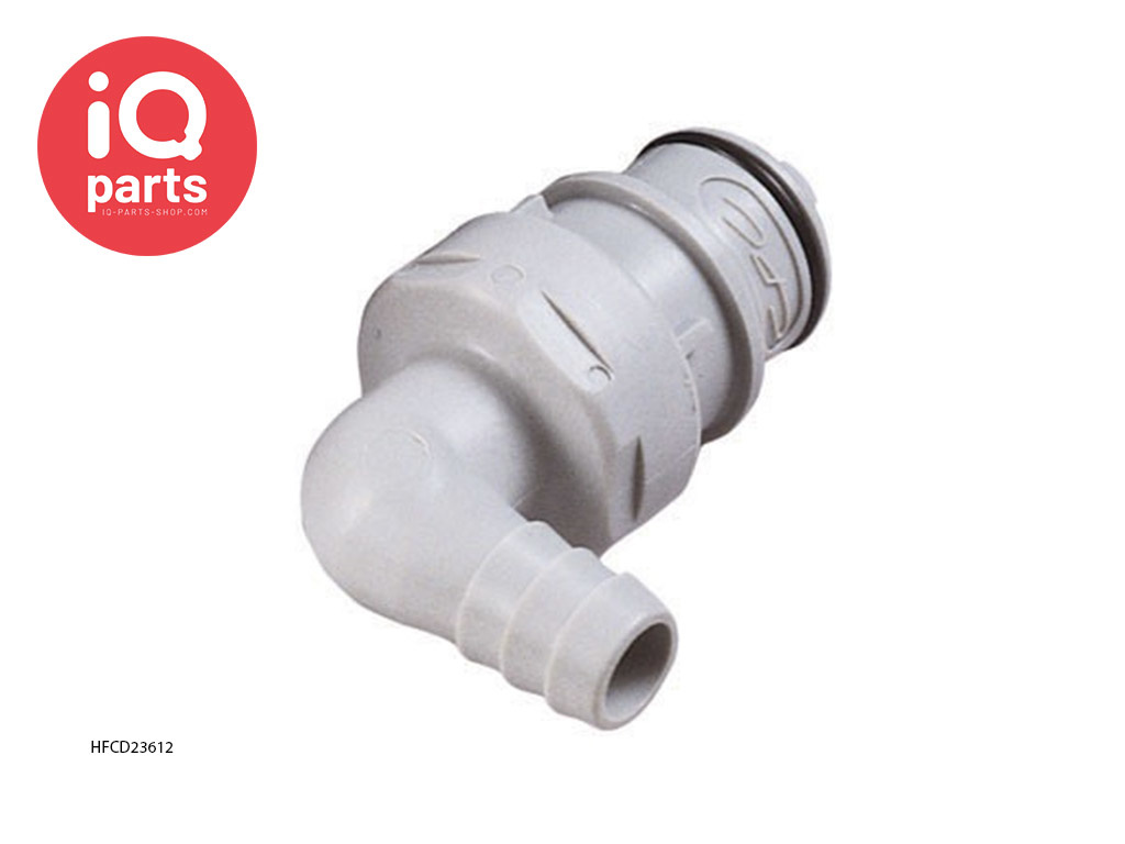 CPC HFC23612 / HFCD23612 | Elbow Coupling Insert | Polypropylene | 9,5 mm (3/8") Hose barb