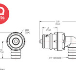CPC CPC - HFC23812 / HFCD23812 | Elbow Coupling Insert | Polypropylene | 12,7 mm (1/2") Hose barb