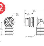 CPC CPC - HFC231212 / HFCD231212 | Elbow Coupling Insert | Polypropylene | 19,0 mm (3/4") Hose barb