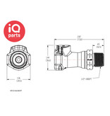 CPC CPC - HFC10835BSPT / HFCD10835BSPT | Kupplung | Polysulfon | 1/2" BSPT Außengewinde