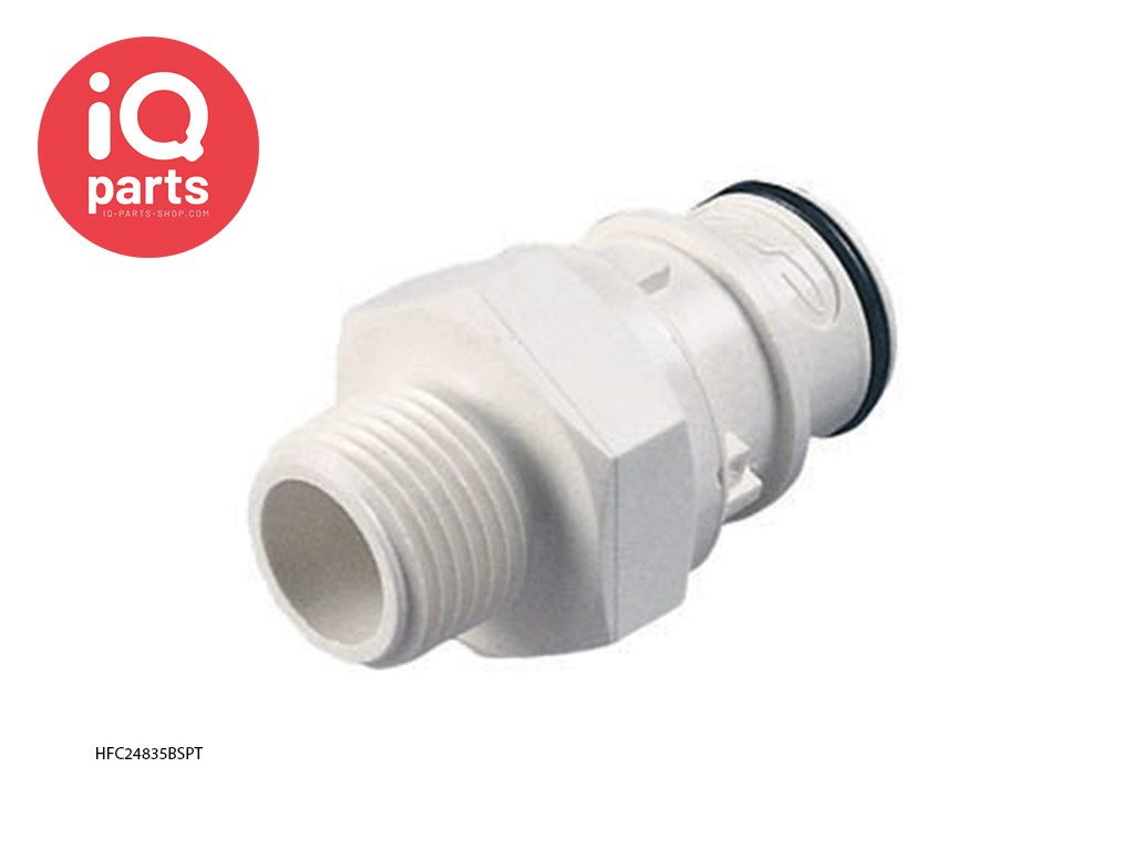 CPC HFC24835BSPT / HFCD24835BSPT| Insteeknippel | Polysulfon | 1/2" BSPT buitendraad