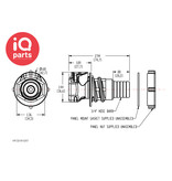 CPC CPC - HFCD161257 | Coupling Body | Panel mount | Polysulfone UV | hose barb 19,0 mm (3/4")