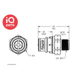 CPC CPC - HFC24657BSPT / HFCD24657BSPT | Coupling Insert | Polysulfone UV | 3/8" BSPT Pipe thread