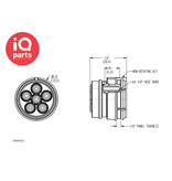 CPC CPC - SXM4202 | Coupling Insert 6 tubes | Acetal | 3,2 mm (1/8") Hose barbs