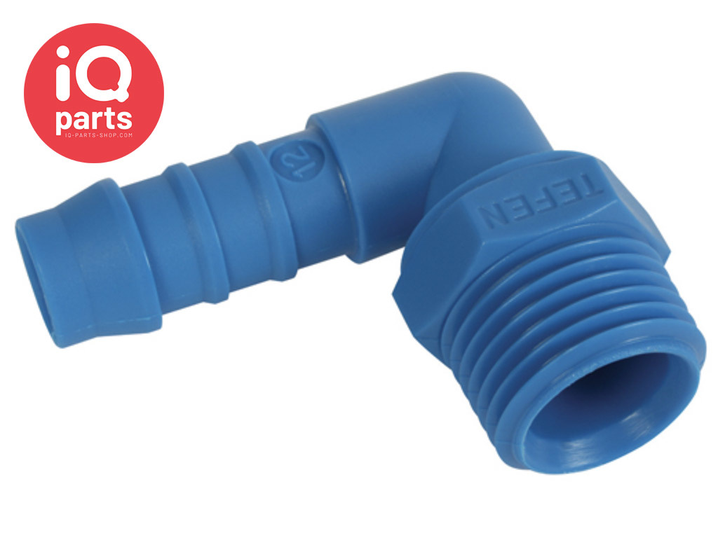 TEFEN Plastic Male hose connector Elbow with external BSPT thread
