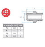 TEFEN TEFEN Plastic Pipe Hex Nipple BSPT Male