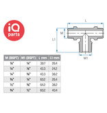 TEFEN TEFEN Plastic Tee Reducing Nipple BSPT Male (Branch)