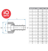 TEFEN TEFEN Swivel straight Hose Connector female thread