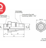 IQ-Parts VDA inschroef- steeknippel NW08 - M12x1.5 voor Normaquick® PS3