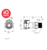 CPC CPC - FFC10835BSPT | Coupling Body | Polysulfone | 1/2" BSPT Pipe thread