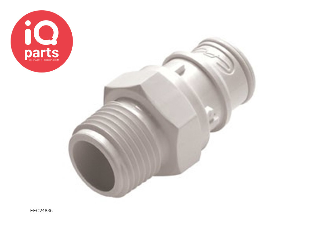 CPC FFC24835 | Insteeknippel | Polysulfon | 1/2" NPT buitendraad
