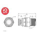 CPC CPC - FFC24835 | Insteeknippel | Polysulfon | 1/2" NPT buitendraad