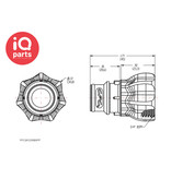 CPC CPC - FFC261235BSPP | Coupling Insert | Polysulfone | 3/4" BSPP Female thread