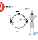Jacob Jacob Pipe-clamps (W1) for ceiling-mounting with rubber-insert (EPDM)