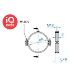 Jacob Jacob Pipe-clamps (W1) for ceiling-mounting with rubber-insert (EPDM)