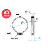 Jacob Jacob Pipe-clamps (W1) for ceiling-mounting with rubber-insert (EPDM)