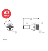 CPC CPC - BLQ2D4604 | Coupling Insert | Chrome-plated brass | 1/4" SAE-4 thread