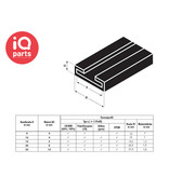 IQ-Parts Rubber beschermings CR/NBR C-Profiel