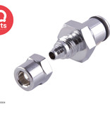 IQ-Parts IQP - VCL20004 / VCLD20004 | Coupling Insert | Chrome-plated brass | PTF Nut 6,4 mm (1/4") OD / 4,3 mm (0.17") ID