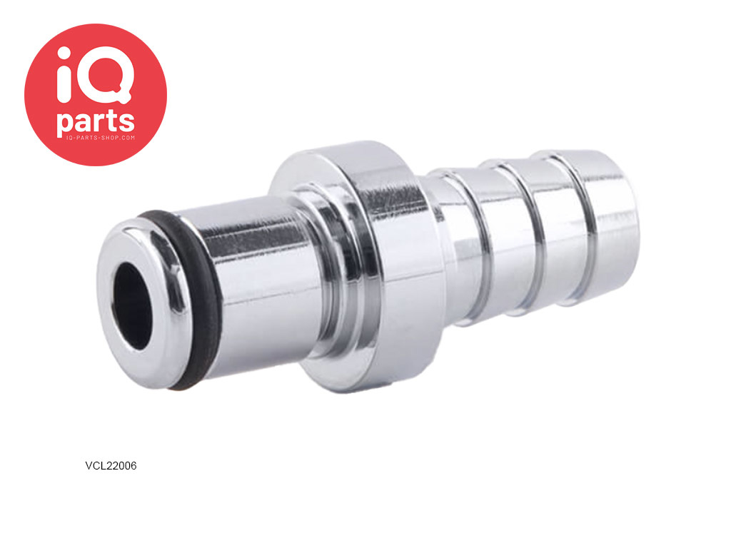 VCL22006 / VCLD22006 | Coupling Insert | Chrome-plated brass | Hose barb 9,5 mm (3/8")