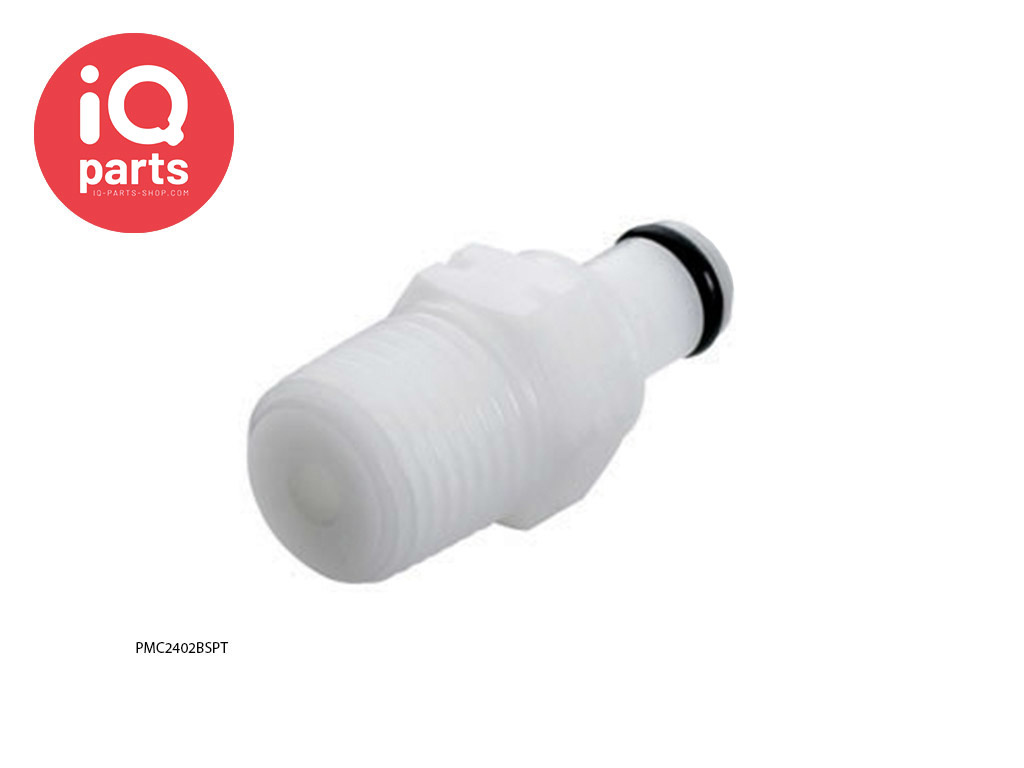 CPC PMC2402BSPT / PMCD2402BSPT | Insteeknippel | Acetaal | 1/8" BSPT buitendraad