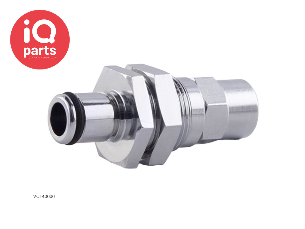 IQ-Parts VCL40006 / VCLD40006 | Coupling Insert | Panel mount | PTF Nut 9,5 mm (3/8") OD / 6,4 mm (0.25") ID