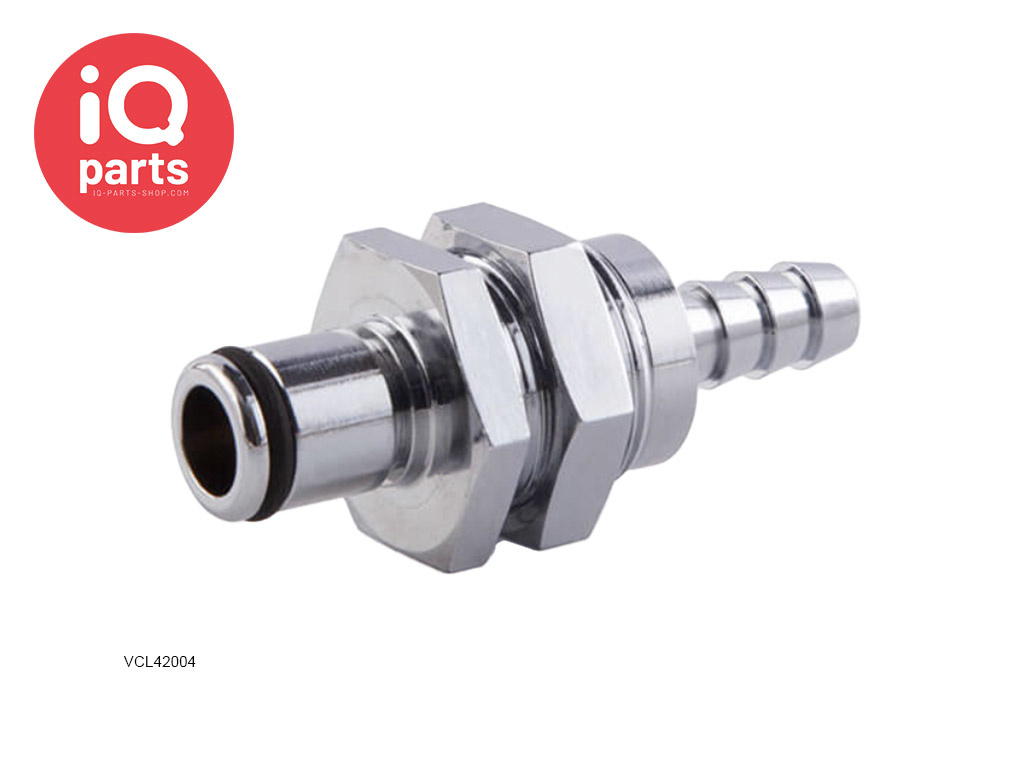 IQ-Parts VCL42004 / VCLD42004 | Insteeknippel | Plaatmontage | slangpilaar 6,4 mm