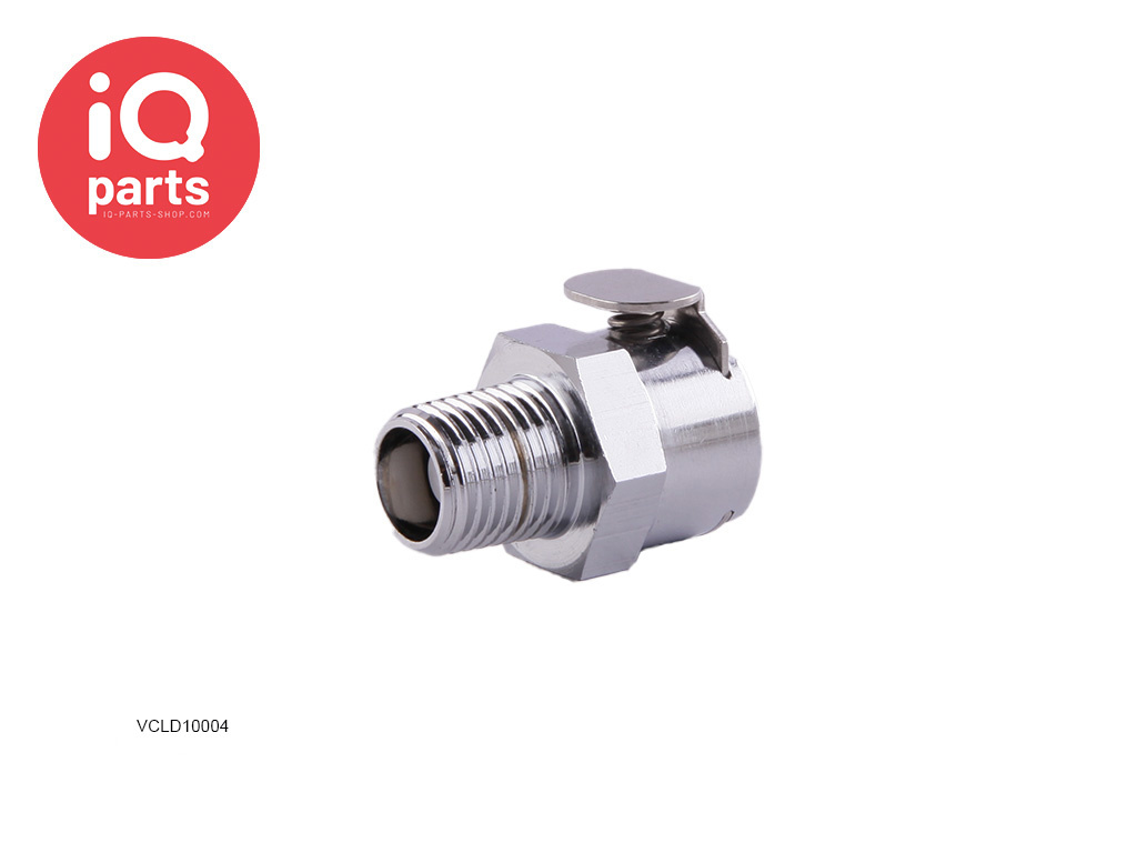 IQ-Parts VCL10004 / VCLD10004 | Snelkoppeling | Verchroomd messing | 1/4" NPT buitendraad