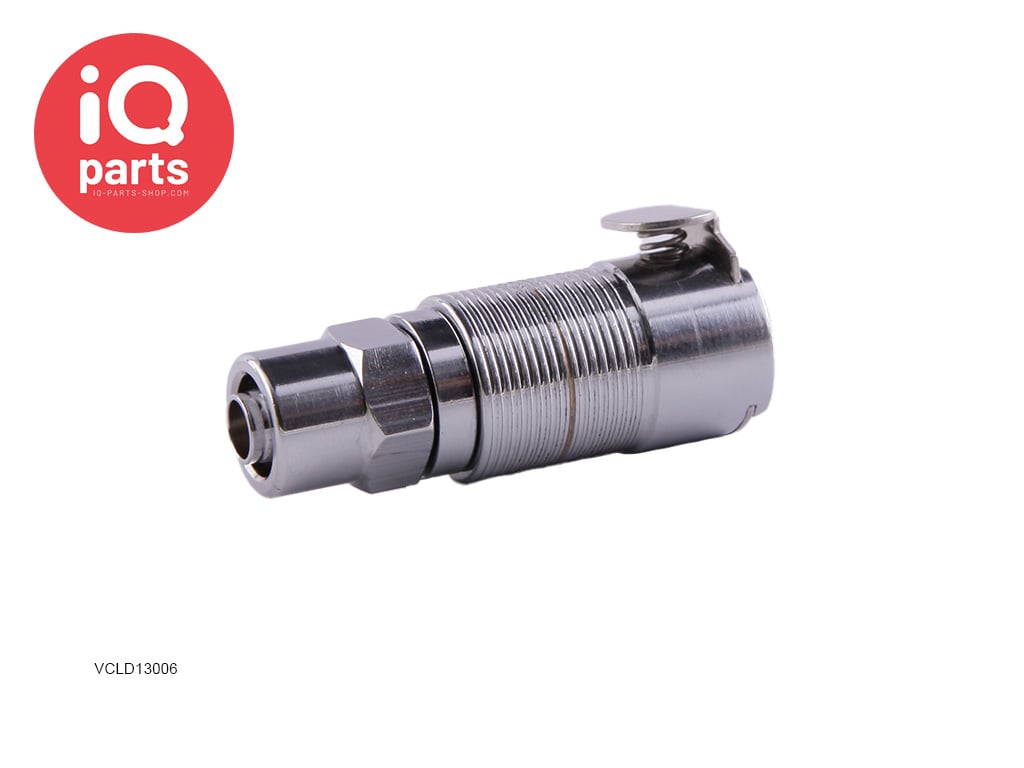 VCL13006 / VCLD13006 | Coupling Body | Chrome-plated brass | PTF Nut 9,5 mm (3/8") OD / 6,4 mm (0.25") ID